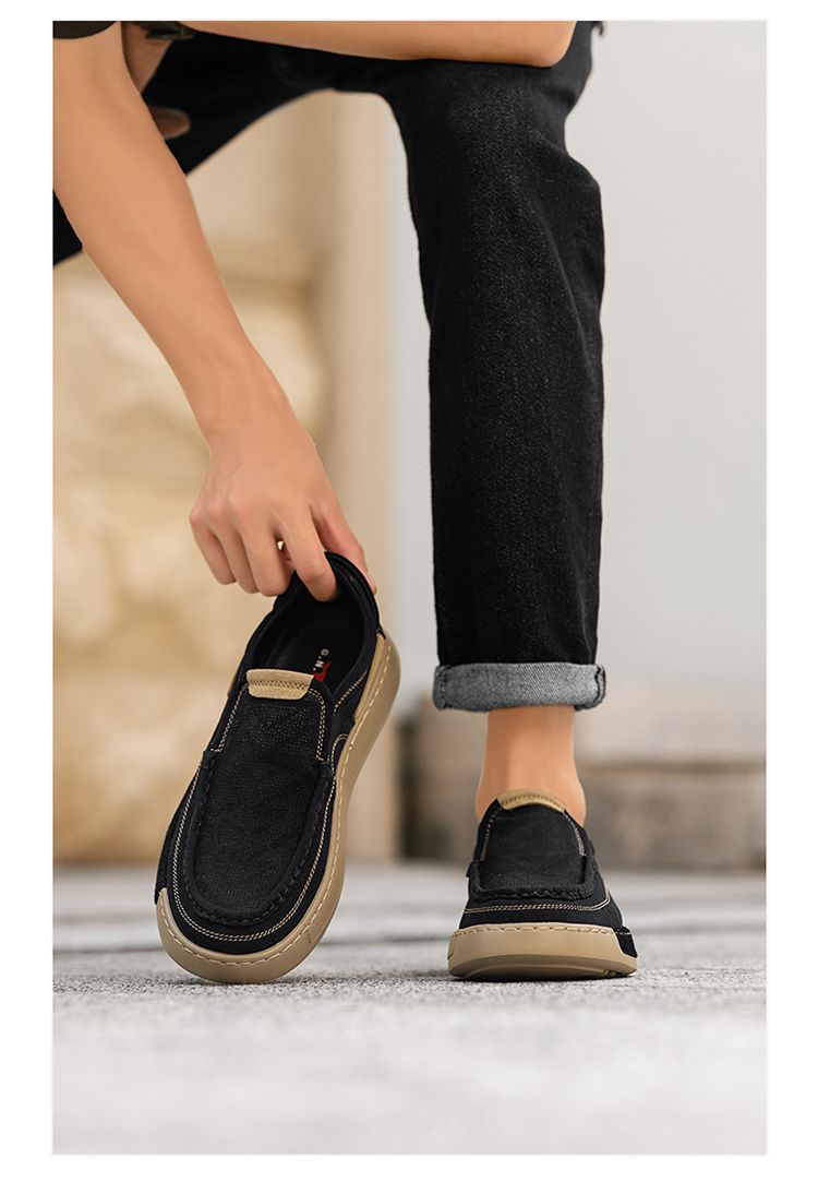 Casual Men's Shoes Lightweight Soft Sole Slip-on Dad Shoes - Image 3