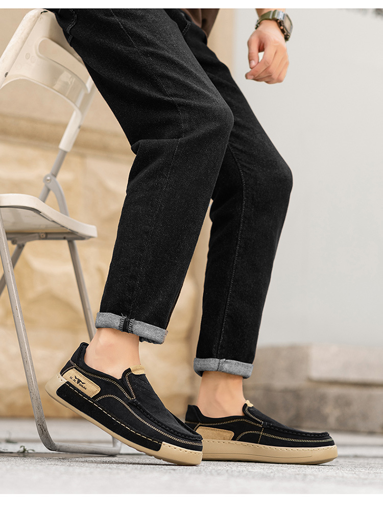 Casual Men's Shoes Lightweight Soft Sole Slip-on Dad Shoes - Image 5